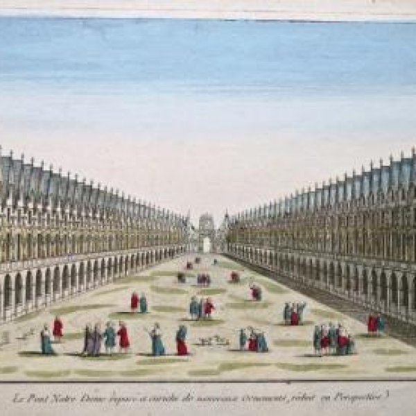 VUE D'OPTIQUE XVIIIe SIECLE