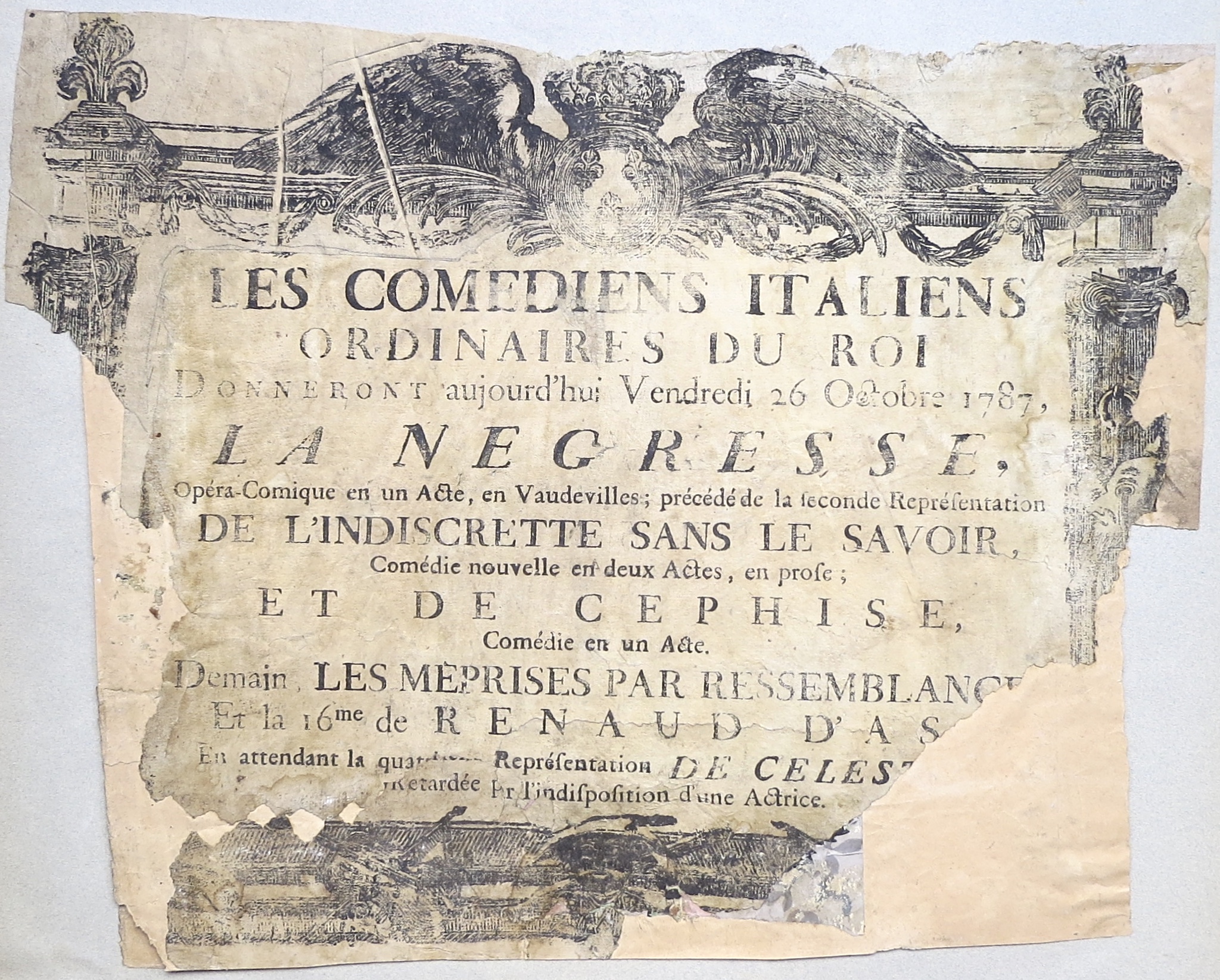 ADVERTIZING FOR THE OPERA COMIQUE