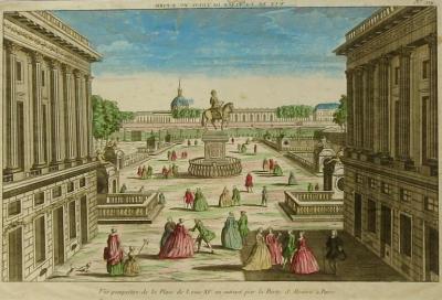 VUE D'OPTIQUE XVIIIe SIECLE