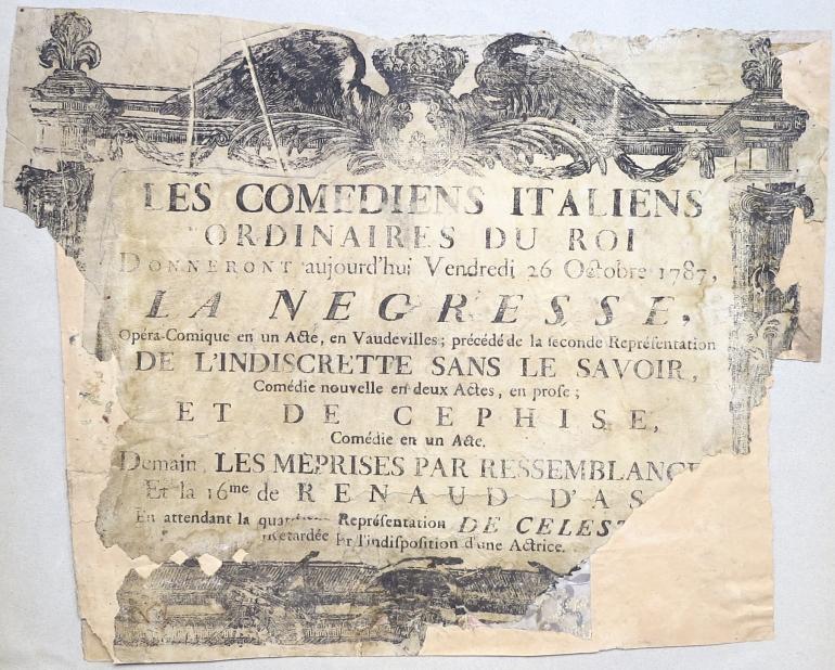 PLACARD POUR L'OPÉRA COMIQUE