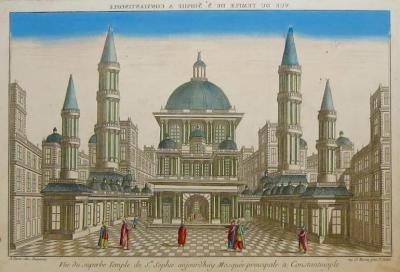 VUE D'OPTIQUE XVIIIe SIECLE